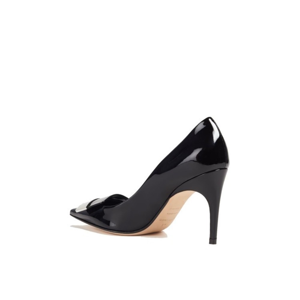 Sergio Rossi Black Leather Pumps With Sleek Pointed Toe - NWT - Picture 3 of 3